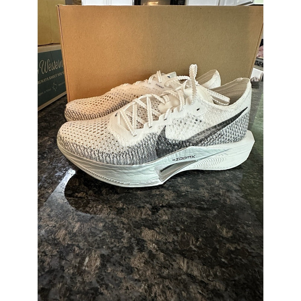 Nike ZoomX Vaporfly Next% 3 White Silver Grey Black DV4130-100 Women's Size 8.5